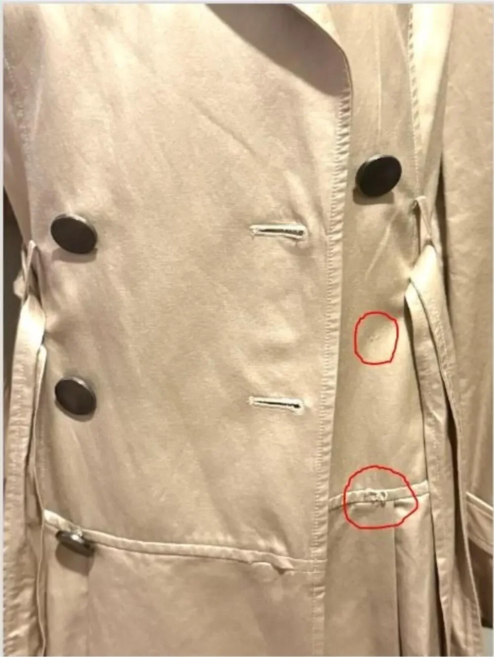 Badgley Mischka Metallic‎ Champagne Trench Coat Jacket Women’s Size 4